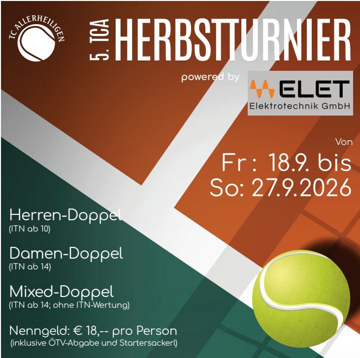 5. TC Allerheiligen Herbstturnier